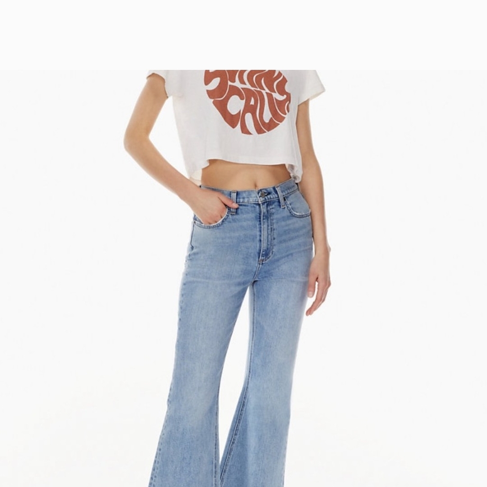 Aritiza Denim Forum Light Blue Flare Jeans Boot Cut